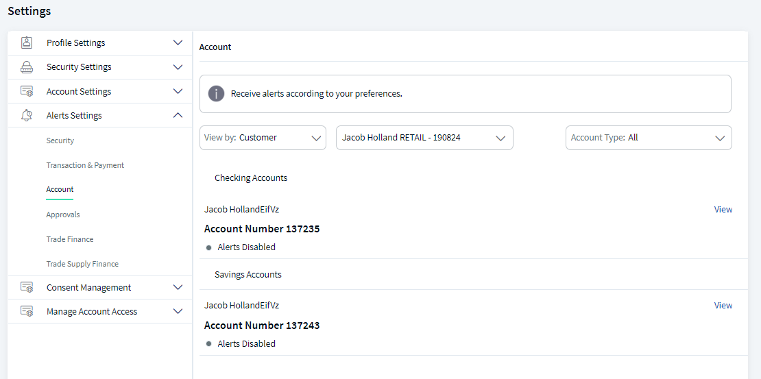 Multi-Customer ID with less or more than 10 accounts